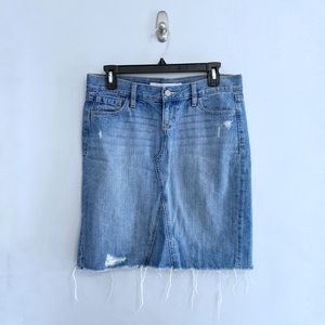 Old Navy Light Wash Distressed Denim Skirt